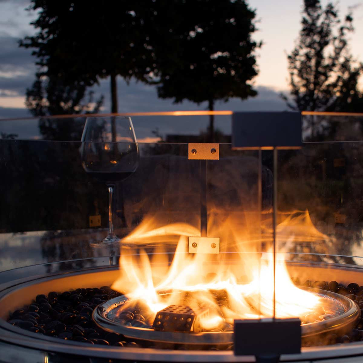 Maze Pebble White Outdoor Fire Pit Coffee Table Square